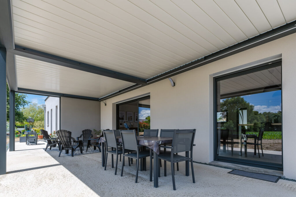 Double pergola bioclimatique à Blain