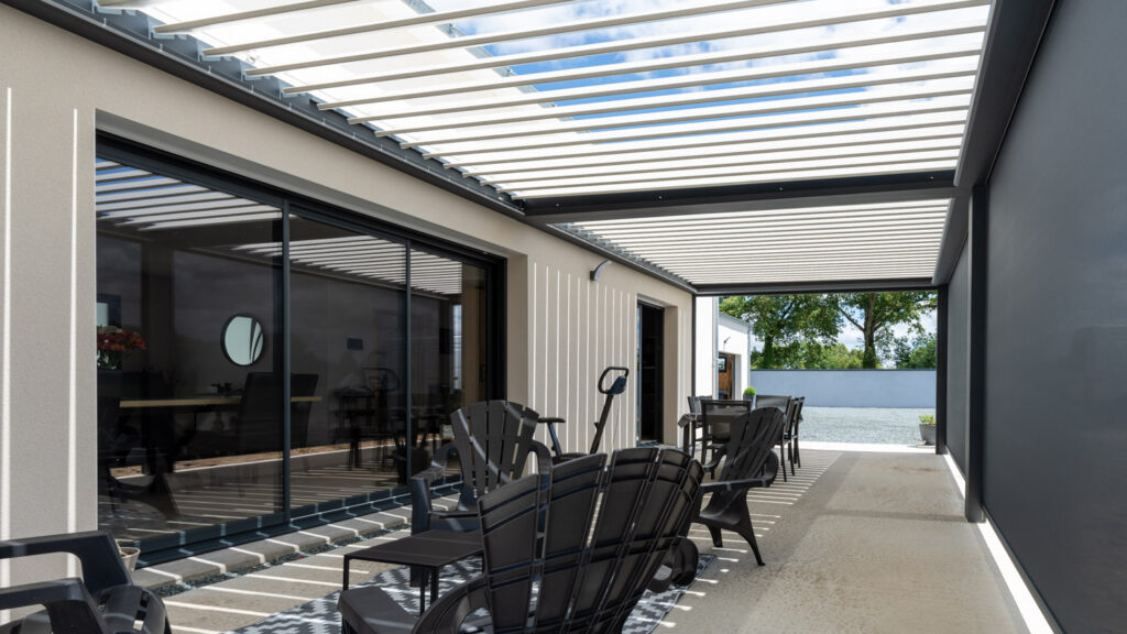 Double pergola bioclimatique à Blain